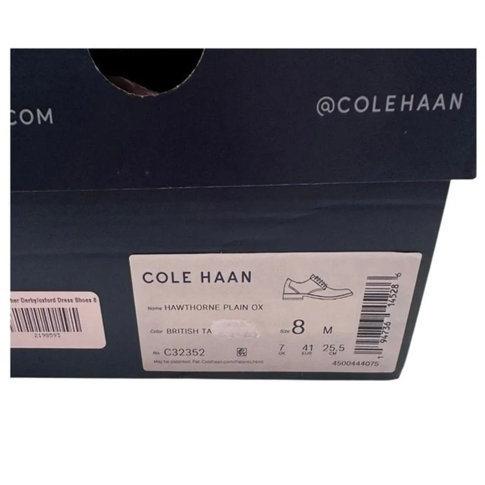 Cole Haan Mens Hawthorne Brown Leather Lace Up Oxford Dress Shoes Size 8 M‎ NWOT